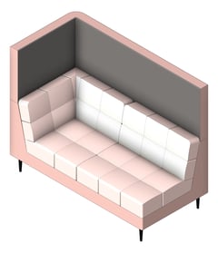 3D Shaded Image of Seat Sofa Europlan Monsoon Double Corner LHS