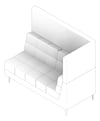 3D Documentation Image of Seat Sofa Europlan Monsoon Double Corner RHS