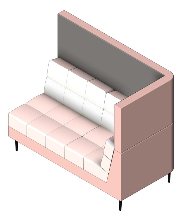 3D Shaded Image of Seat Sofa Europlan Monsoon Double Corner RHS