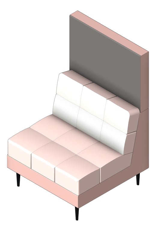 3D Shaded Image of Seat Sofa Europlan Monsoon Single