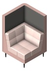 3D Presentation Image of Seat Sofa Europlan Monsoon Single Corner