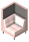 3D Shaded Image of Seat Sofa Europlan Monsoon Single Corner
