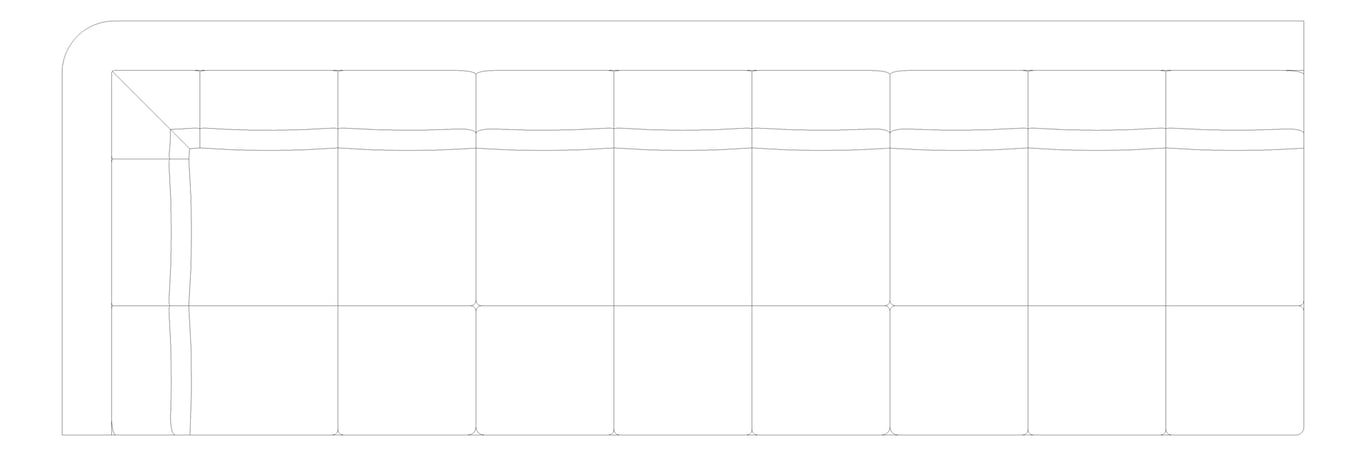 Plan Image of Seat Sofa Europlan Monsoon Triple Corner LHS