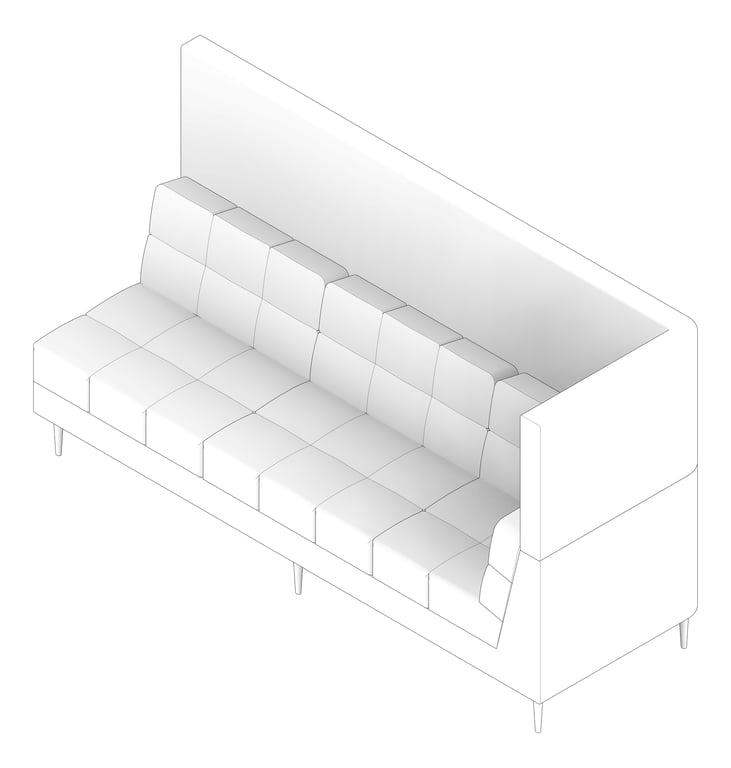 3D Documentation Image of Seat Sofa Europlan Monsoon Triple Corner RHS
