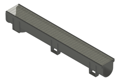 3D Presentation Image of Drain Channel Everhard Professional RoundBarGrate
