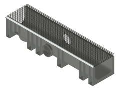 3D Presentation Image of Drain Channel Everhard Professional StainlessSteel200