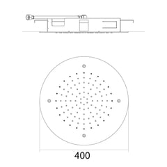 FaucetStrommen_AticoFlushCeilingShower400Round_Dimensions.jpg Image of Shower Ceiling FaucetStrommen Atico Round