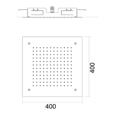 FaucetStrommen_AticoFlushCeilingShower400Square_Dimensions.jpg Image of Shower Ceiling FaucetStrommen Atico Square
