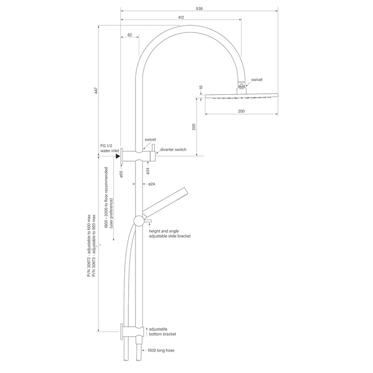 FaucetStrommen_PegasiDualShower600900CrvMicro250_Dimensions.jpg Image of Shower Dual FaucetStrommen Pegasi Curve Micro 900