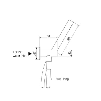 FaucetStrommen_PegasiHandShowerOnAdjustableHookMicro_Dimensions.jpg Image of Shower Hand FaucetStrommen Pegasi Micro