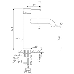 FaucetStrommen_PegasiMBasinMixerMid113H_Dimensions.jpg Image of Mixer Basin FaucetStrommen PegasiM Mid 133H