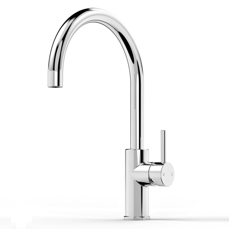 FaucetStrommen_PegasiMSinkMixerCurve220_Render.jpg Image of Mixer Sink FaucetStrommen PegasiM Curve 220