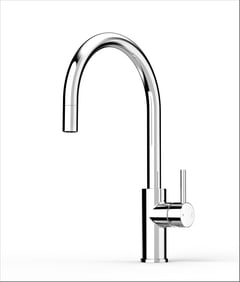 FaucetStrommen_PegasiMSinkMixerCurvePullOut_Render.jpg Image of Mixer Sink FaucetStrommen PegasiM Curve PullOut