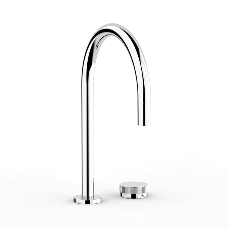 FaucetStrommen_ZeroProgresivFlutedSinkMixerW.PullOutCurve_Render.jpg Image of MixerSet Sink FaucetStrommen ZeroProgresiv Fluted Curve PullOut