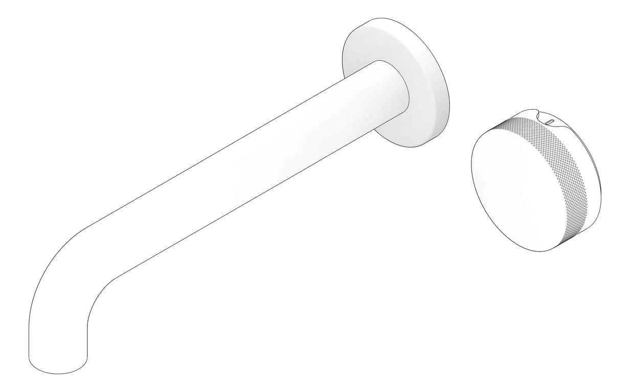 3D Documentation Image of MixerSet Basin FaucetStrommen ZeroProgresiv Knurl Wall 200