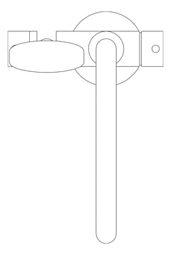 Plan Image of Mixer Floor FaucetStrommen Pegasi Bath HandShower Curve