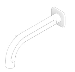 3D Documentation Image of Spout Wall FaucetStrommen Figura Bath 150