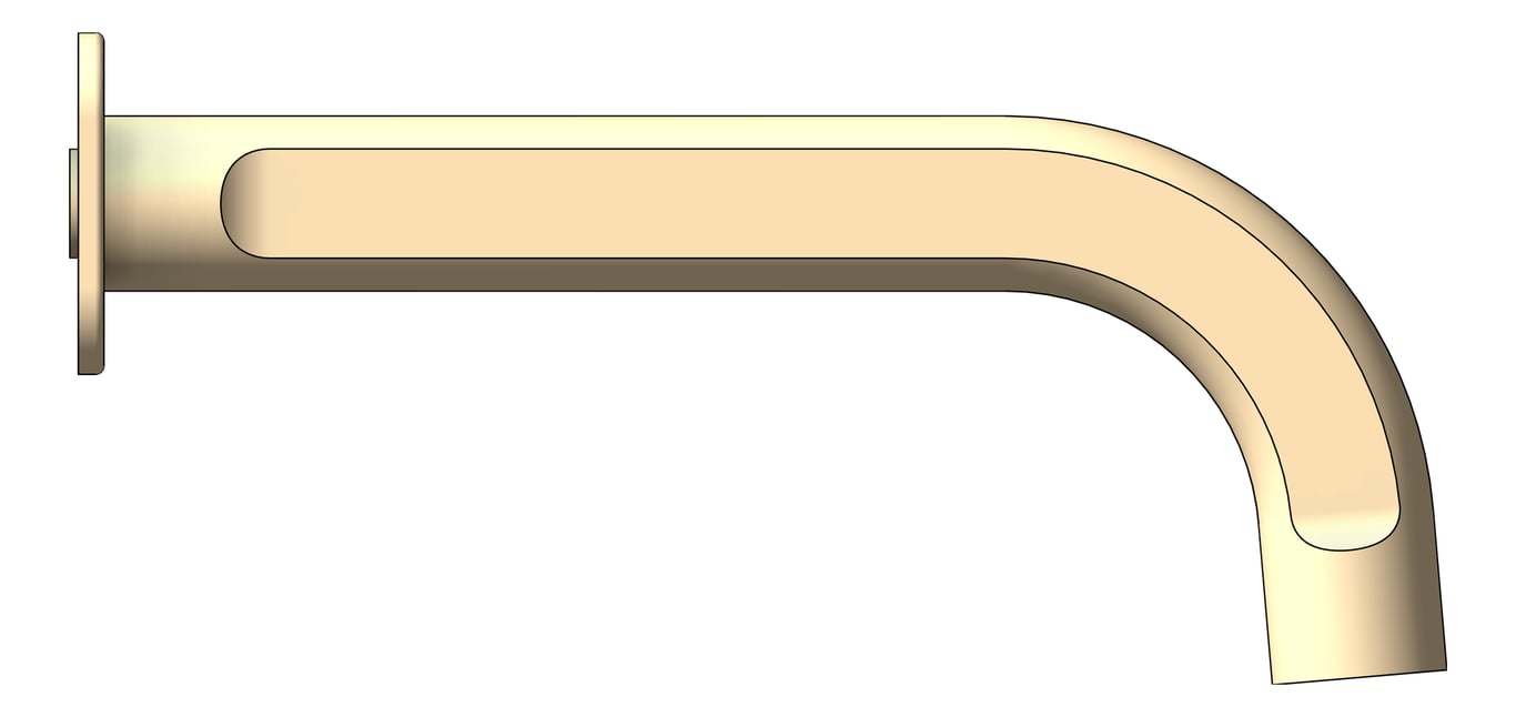 Left Image of Spout Wall FaucetStrommen Figura Bath 150