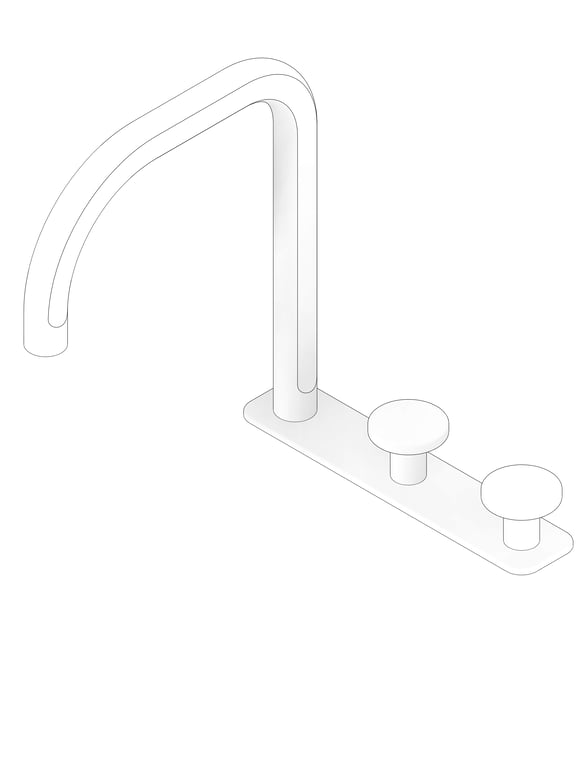 3D Documentation Image of TapSet Basin FaucetStrommen FiguraDisc DeckMount