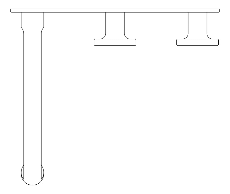Plan Image of TapSet Basin FaucetStrommen FiguraDisc Wall 150