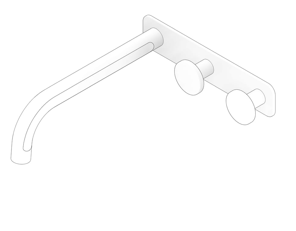 3D Documentation Image of TapSet Basin FaucetStrommen FiguraDisc Wall 200
