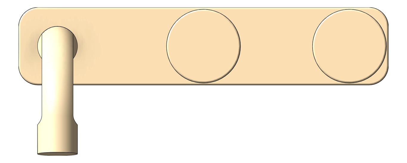 Front Image of TapSet Basin FaucetStrommen FiguraDisc Wall 250