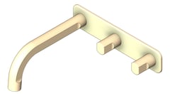 3D Shaded Image of TapSet Basin FaucetStrommen FiguraForm Wall 150