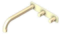3D Shaded Image of TapSet Basin FaucetStrommen FiguraForm Wall 200
