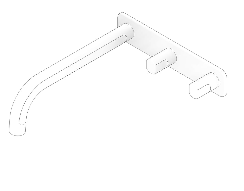 3D Documentation Image of TapSet Bath FaucetStrommen FiguraForm Wall 200