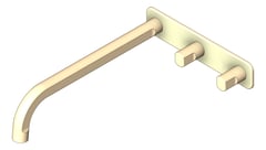 3D Shaded Image of TapSet Bath FaucetStrommen FiguraForm Wall 250