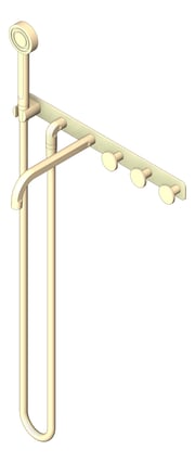 3D Shaded Image of TapSet Shower FaucetStrommen FiguraDisc Wall Bath 200