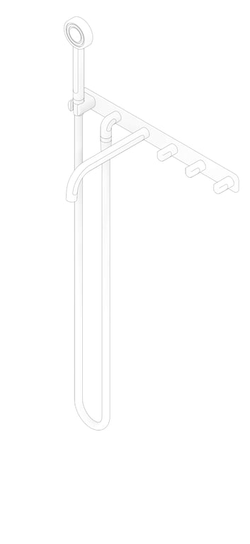 3D Documentation Image of TapSet Shower FaucetStrommen FiguraForm Wall Bath 200