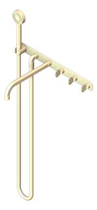 3D Shaded Image of TapSet Shower FaucetStrommen FiguraKey Wall Bath 200