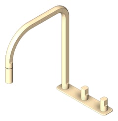3D Shaded Image of TapSet Sink FaucetStrommen FiguraForm DeckMount PullOutSpray