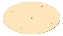 3D Shaded Image of Shower Ceiling FaucetStrommen Atico Round