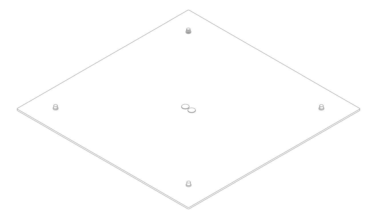 3D Documentation Image of Shower Ceiling FaucetStrommen Atico Square