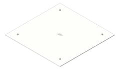 3D Shaded Image of Shower Ceiling FaucetStrommen Atico Square