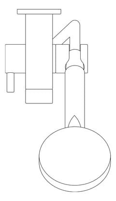 Plan Image of Shower Rail FaucetStrommen Pegasi HandHeld Round 600