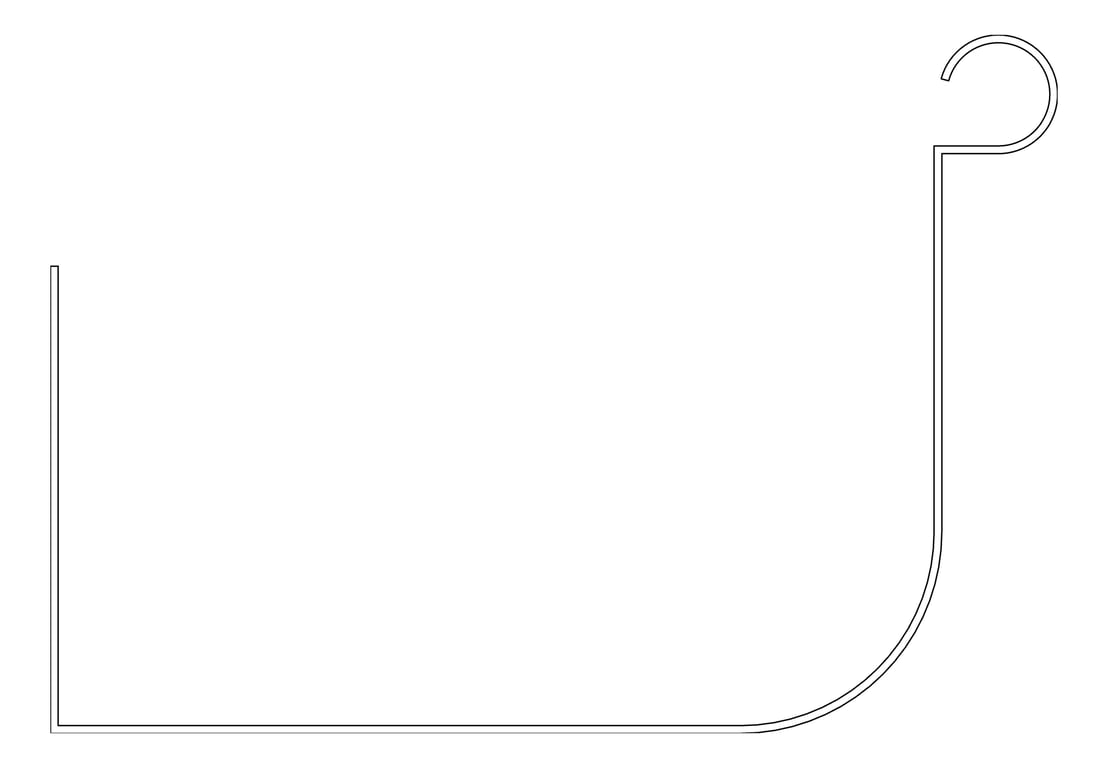 Image of Detail Gutter Fielders Quad Elevation
