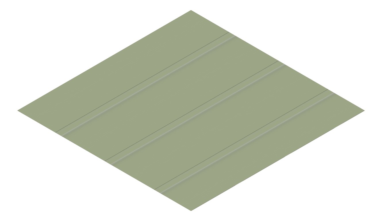 3D Presentation Image of Metal SheetCladding Fielders Finesse Boulevard285 PaleEucalypt