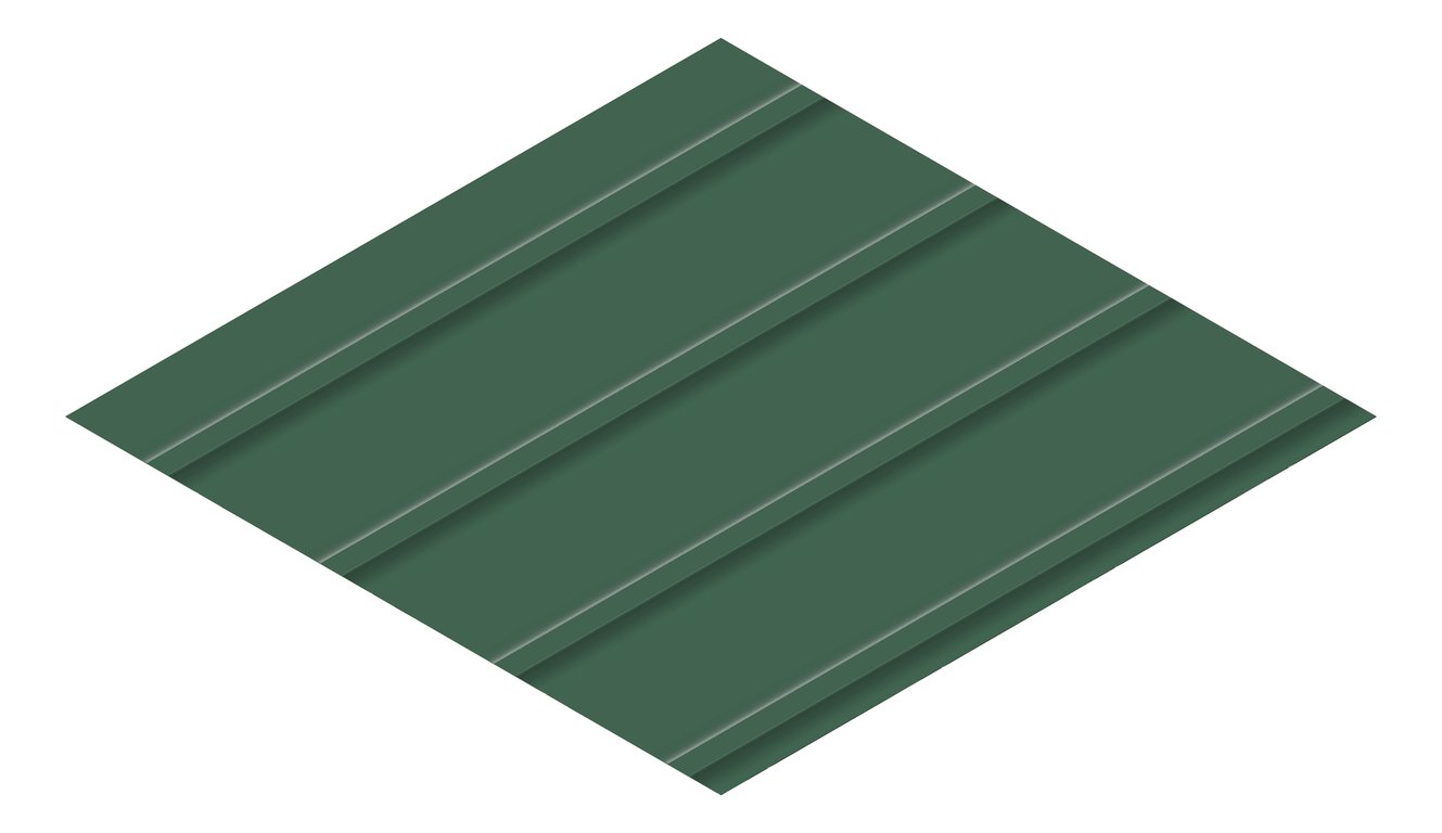 3D Presentation Image of Metal SheetCladding Fielders Finesse Cadence265 CottageGreen