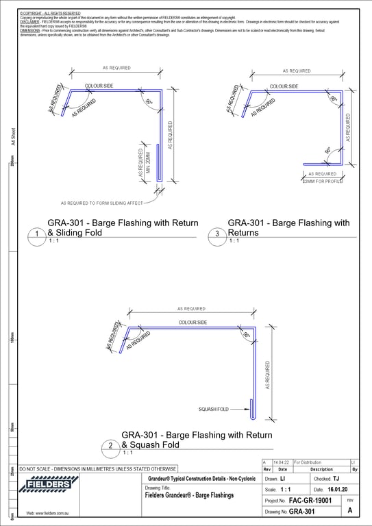 Navigate to GRA-301 - Fielders Grandeur® - Barge Flashings