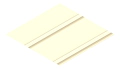 3D Presentation Image of Metal SheetCladding Fielders Finesse Grandeur525 ClassicCream