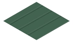 3D Presentation Image of Metal SheetCladding Fielders Finesse NeoRoman275 CottageGreen