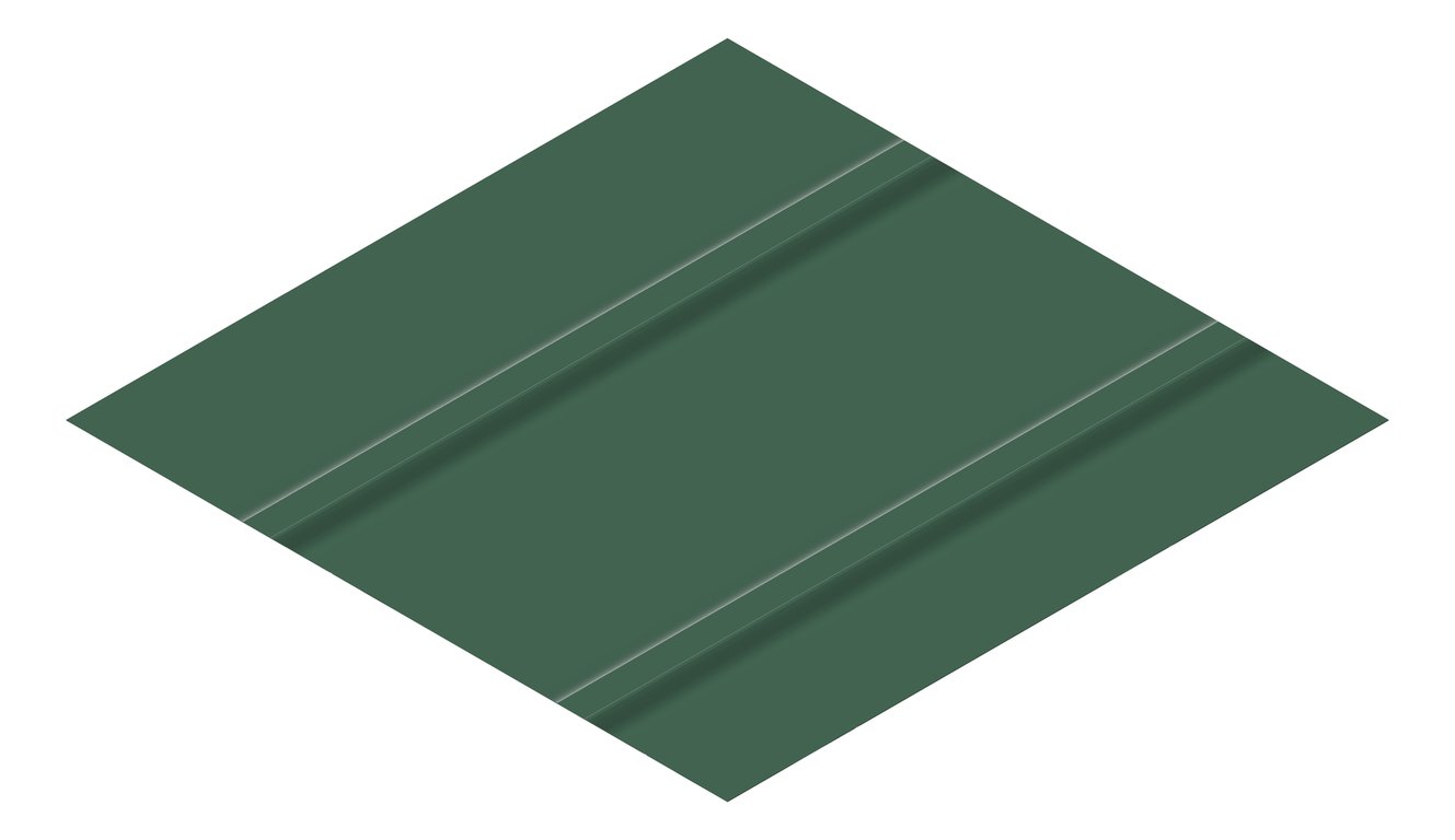 3D Presentation Image of Metal SheetCladding Fielders Finesse NeoRoman475 CottageGreen