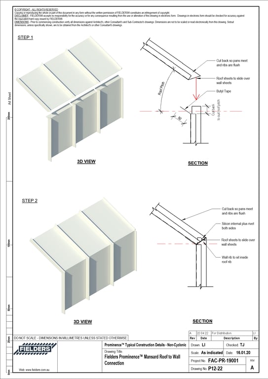 Navigate to P12-22 - Fielders Prominence™ Mansard Roof to Wall Connection
