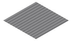 3D Presentation Image of Metal SheetCladding Fielders CorroMax21 BasaltMatt