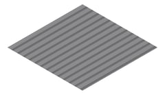 3D Presentation Image of Metal SheetCladding Fielders CorroMax21 Basalt