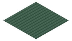 3D Presentation Image of Metal SheetCladding Fielders CorroMax21 CottageGreen