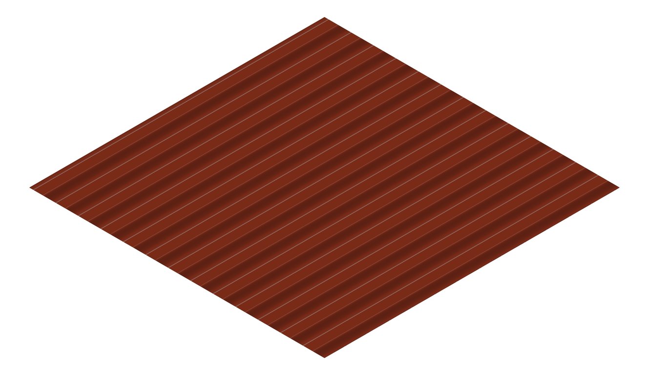 3D Presentation Image of Metal SheetCladding Fielders CorroMax21 ManorRed